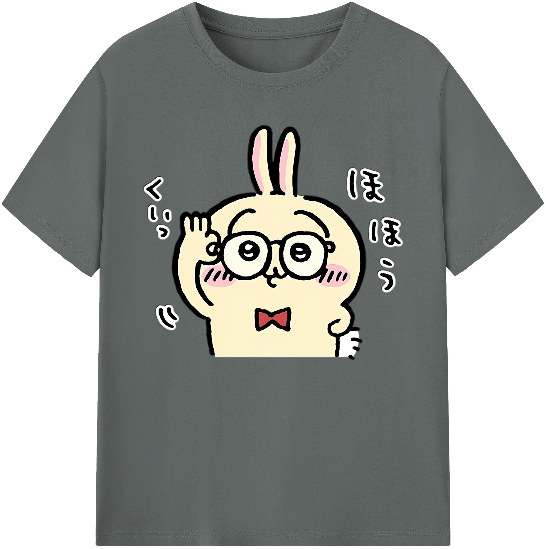 （画像用） ちいかわ うさぎ Chii-kawa usagi 綿100％ メンズ半袖Tシャツ｜肌触りやわらか＆通気性